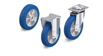 ALBS wielen met polyurethaan loopvlak van Blickle Besthane Soft